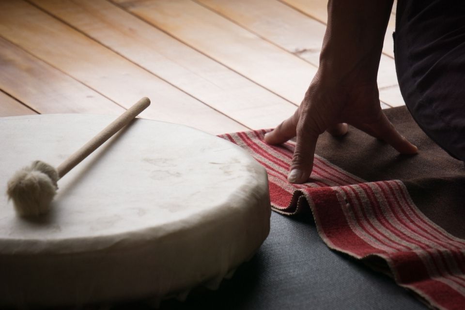 Detalle sesión de yoga