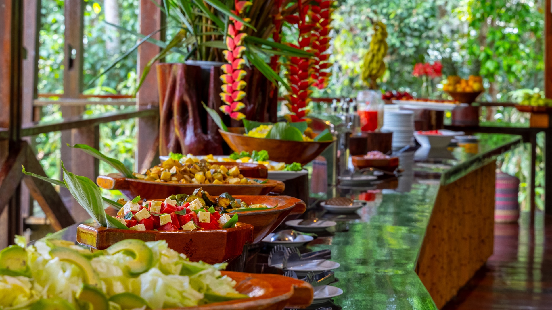 Buffet en Refugio Amazonas